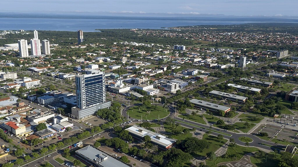Vista aérea da cidade de Palmas, capital do Tocantins, representando a cobertura regional da Porto Seguro Saúde no estado