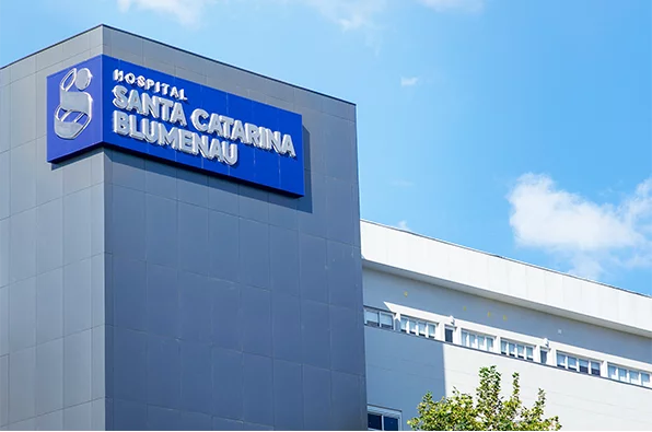 Fachada do Hospital Santa Catarina de Blumenau, integrante da rede credenciada da Porto Seguro Saúde