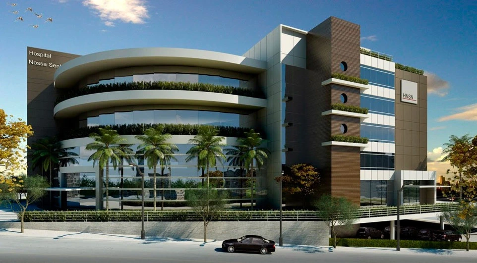 Fachada do Hospital Nossa Senhora das Neves, hospital da rede credenciada Porto Seguro Saúde em João Pessoa, Paraíba