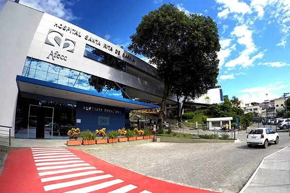 Fachada do Hospital Santa Rita de Cássia, unidade integrante da rede credenciada da Porto Seguro Saúde no Espírito Santo