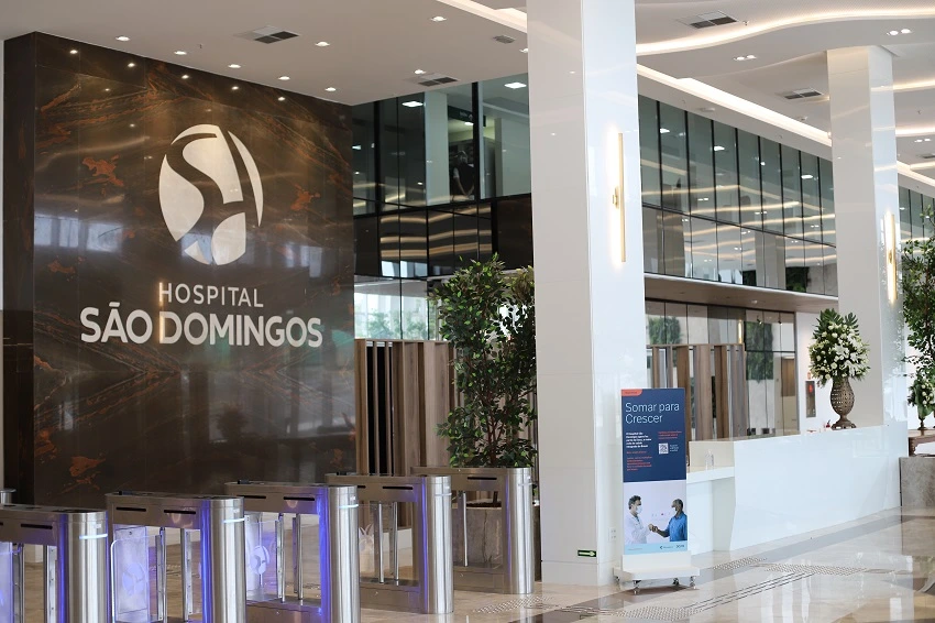 Fachada do Hospital São Domingos, unidade integrante da rede credenciada da Porto Seguro Saúde em São Luís, Maranhão
